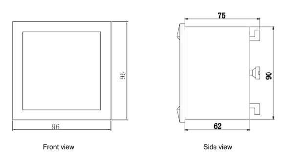 dimension of Blue Jay RCM Residual current monitor