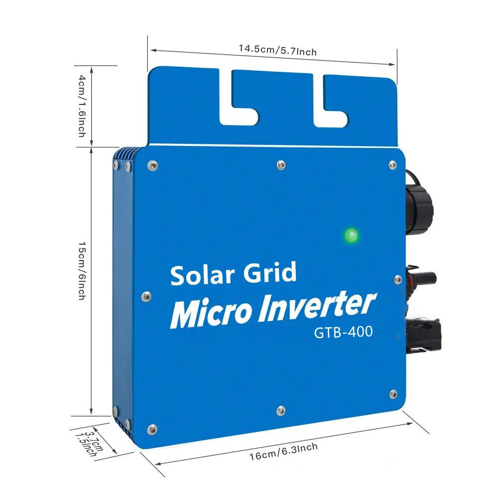 dimension of MPPT micro inverter 400W