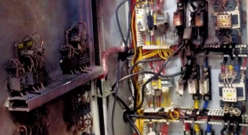Switchgear arc flash damage